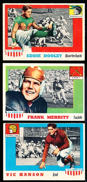 1955 Topps All American Fb- 3 Diff SP’s