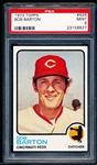 1973 Topps Baseball- #626 Bob Barton, Reds- PSA Mint 9- Hi#
