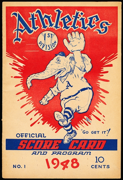 1948 Boston Red Sox @ Philadelphia A’s MLB Program