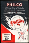 1954 St. Louis Cardinals @ Philadelphia Phillies MLB Program