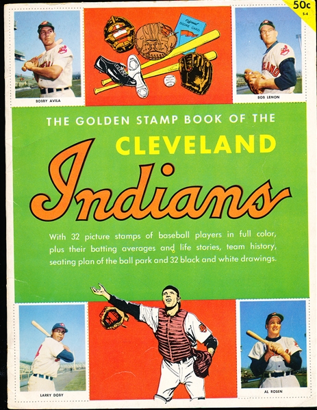 1955 Golden Stamp MLB Book- Cleveland Indians