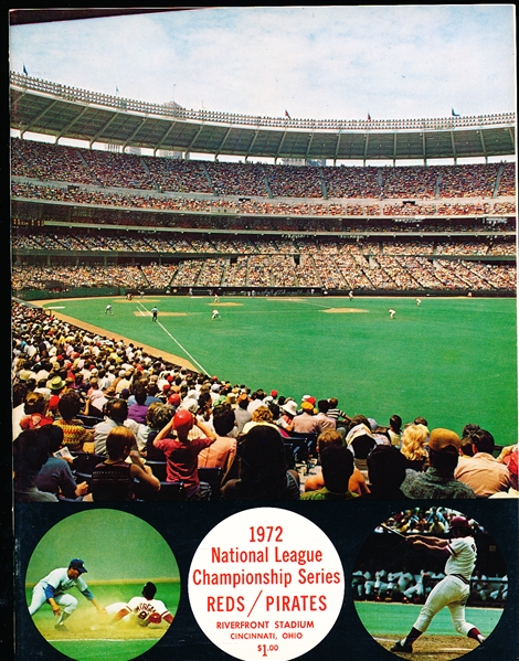 1972 MLB NLCS Program- Pittsburgh Pirates @ Cincinnati Reds