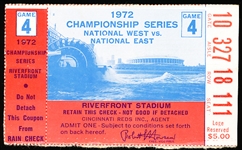 1972 MLB NLCS Ticket Stub- Game 4- Roberto Clemente’s Last HR, Run Scored, RBI!