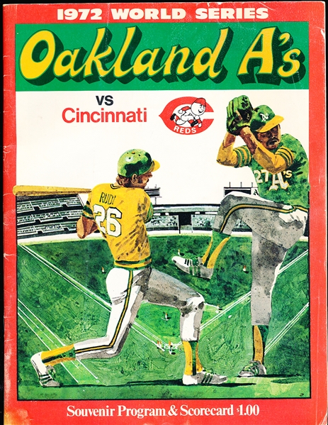 1972 MLB World Series Program- Cincinnati Reds @ Oakland A’s