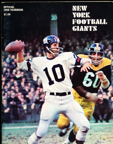 1968 New York Giants NFL Yearbook- Fran Tarkenton Cover