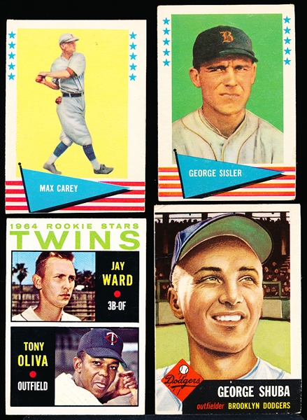 Four Diff Vintage Baseball Cards
