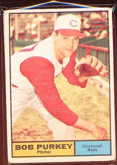 1961 Topps Bb- #9 Purkey, Reds- 9 Cards