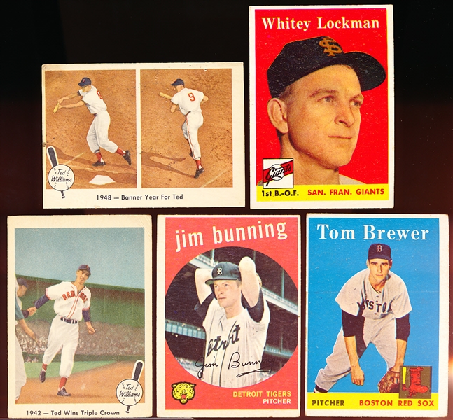 Five Older Baseball Cards