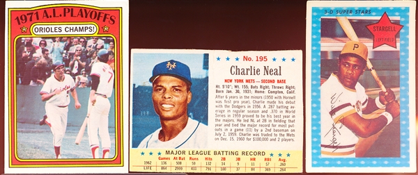 Six Older Baseball Cards