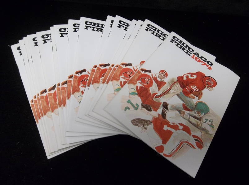 1974 Chicago Fire Football Press Guides- 15 Guides