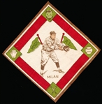 1914 B18 Baseball Blanket- Milan, Wash AL- Green Pennants
