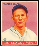 1933 Goudey Bb- #17 Watson Clark, Dodgers