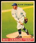 1933 Goudey Bb- #95 Alvin Crowder, Washington