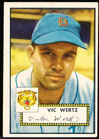 1952 Topps Baseball- #244 Vic Wertz, Tigers