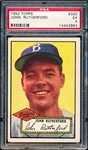 1952 Topps Baseball- #320 John Rutherford, Dodgers- PSA Ex 5- High #