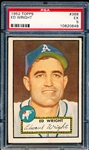 1952 Topps Baseball- #368 Ed Wright, Phila A’s- PSA Ex 5- High #