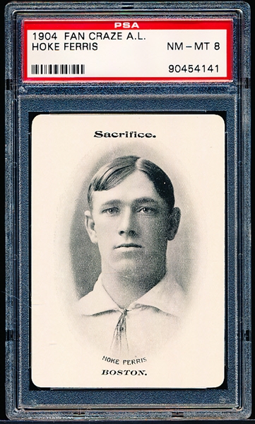 1904 Fan Craze A.L. Baseball- Hobe Ferris, Boston- PSA NM-Mt 8