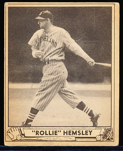 1940 Playball Baseball- #205 Hemsley, Cleveland- Hi#