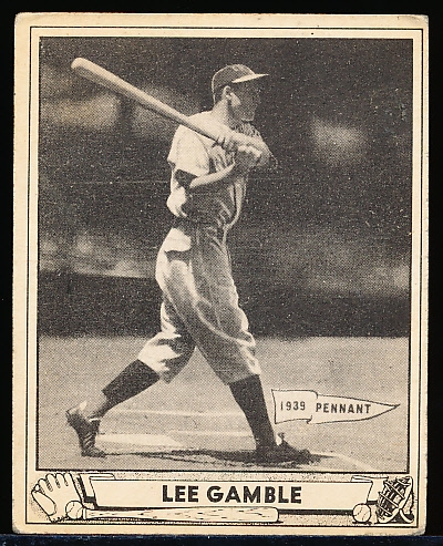 1940 Playball Baseball- #208 Lee Gamble, Reds- Hi#