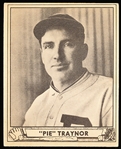 1940 Playball Baseball- #224 Pie Traynor- Hi#