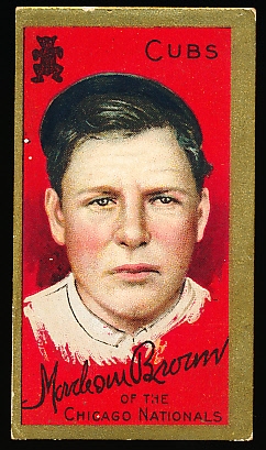1911 T205 Baseball- Mordecai Brown, Cubs- Hassan back