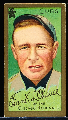 1911 T205 Baseball- Frank Chance, Cubs- Piedmont back- blue back.