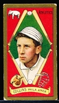 1911 T205 Baseball- Eddie Collins, A’s- Mouth Closed Back- Hassan back