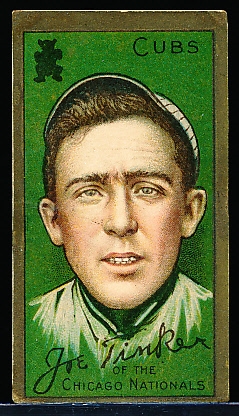1911 T205 Baseball- Joe Tinker, Cubs- Sweet Caporal red print back