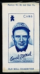 1911 S74 Baseball Colored Silk- Overall, Cubs- Bluish/ Silver Color-Old Mill (Factory 25).