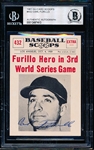 Autographed 1961 Nu-Card Scoops Bsbl. #432 Furillo Hero- Signed by Carl Furillo- Beckett Certified/ Slabbed