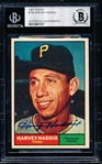 Autographed 1961 Topps Bsbl. #100 Harvey Haddix, Pirates- Beckett Certified/ Slabbed