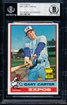 Autographed 1976 Topps Bsbl. #441 Gary Carter, Expos- Beckett Certified/ Slabbed