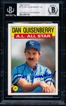 Autographed 1986 Topps Bsbl. #722 Dan Quisenberry AS