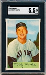 1954 Bowman Baseball- #65 Mickey Mantle, Yankees- SGC 5.5 (Ex+)