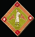 1914 B18 Baseball Blanket- Frank Chance, New York AL- Green Infield