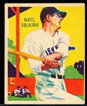 1934-36 Diamond Stars Bb- #88 George Selkirk, Yankees- Semi Hi# 