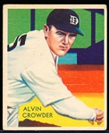 1934-36 Diamond Stars Bb- #93 Alvin Crowder, Detroit- Semi Hi#