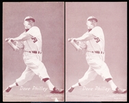 1947-66 Baseball Exhibits- Dave Philley- 2 Diff Variations