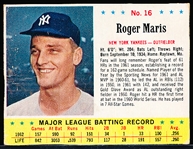1963 Jello Bb- #16 Roger Maris, Yankees