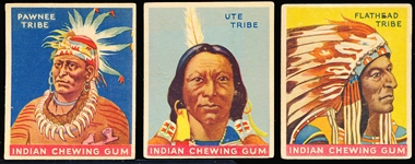 1933-‘40 Goudey Gum Co. “Indian Gum” Series of 96- 15 Diff. Low Numbers