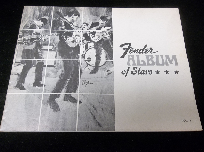 1960’s Fender Musical Instruments “Fender Album of Stars” Volume 2 with Seven Frameable Picture Pages (Some Double-Sided)