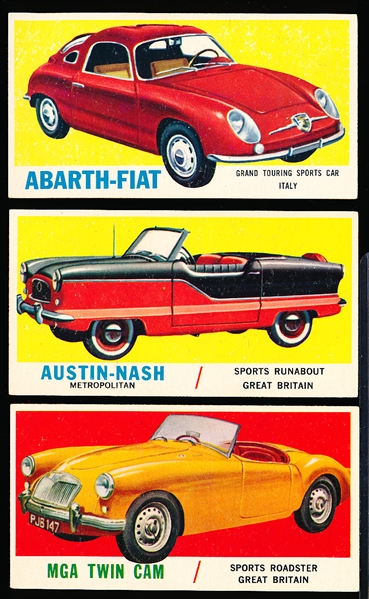 1961 Topps “Sports Cars” (R714-29)- 12 Diff.