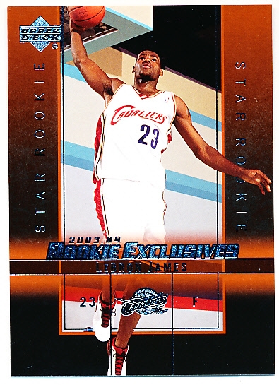 2003-04 Upper Deck Rookie Exclusives Bskbl. #1 LeBron James RC