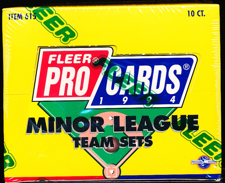 1994 Fleer/Pro Cards Minor League Baseball- Birmingham Barons Set with Michael Jordan- 10 Factory Sealed Sets in Factory Sealed Display Box!