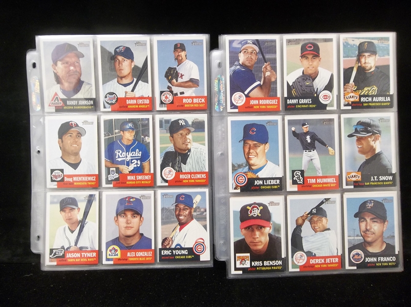 2002 Topps Heritage Baseball- Partial Set 353 of 440- NrMt or better in pages