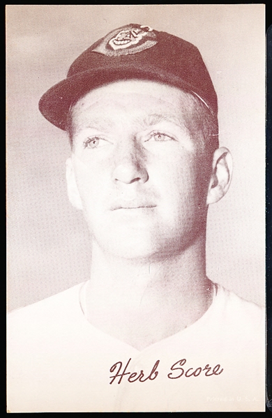 1947-66 Baseball Exhibit- Herb Score- Cleveland Cap
