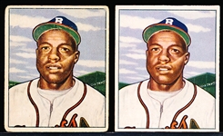 1950 Bowman Bb- #248 Sam Jethroe, Braves RC- 2 Cards- 1 of Each Variation