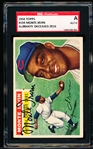 Autographed 1956 Topps Baseball- #194 Monte Irvin, Cubs- SGC Certified & Slabbed