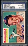 Autographed 1956 Topps Baseball- #200 Bob Feller, Cleveland- PSA/DNA Certified & Encapsulated