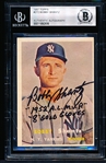 1957 Topps Baseball Autographed- #272 Bobby Shantz, Yankees- “Bobby Shantz 1952 AL MVP, 8 Gold Gloves”- Beckett Certified & Encapsulated